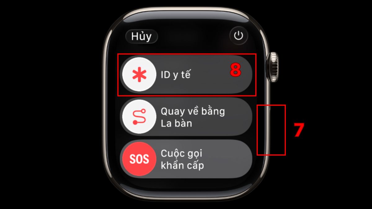 Xem thông tin ID y tế và cuộc gọi khẩn cấp trong cách sử dụng apple watch series 10.