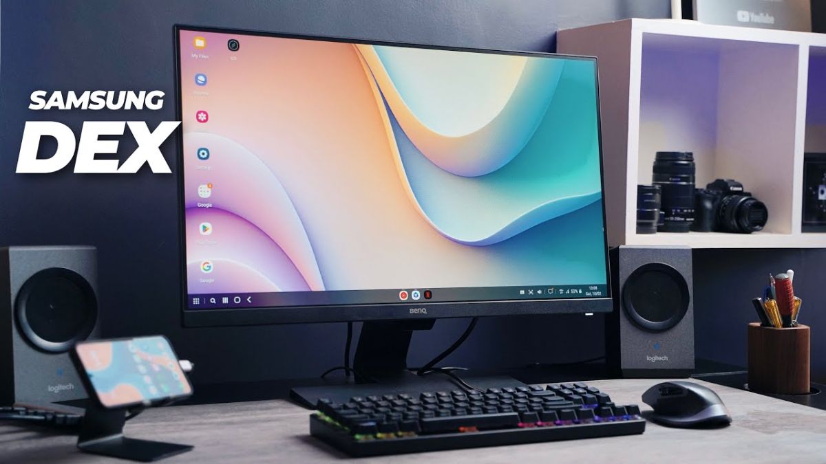 cách sử dụng samsung dex trên màn hình máy tính với giao diện giống desktop, minh họa cho việc samsung dex là gì.