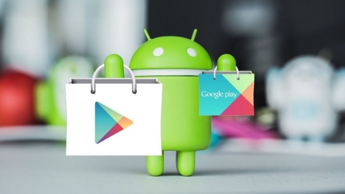 Giao diện Google Play và Android robot minh họa cho việc tải Google Play trên iPhone, nhưng chỉ là giả lập. Tìm hiểu cách tải chplay cho iphone để trải nghiệm giao diện.