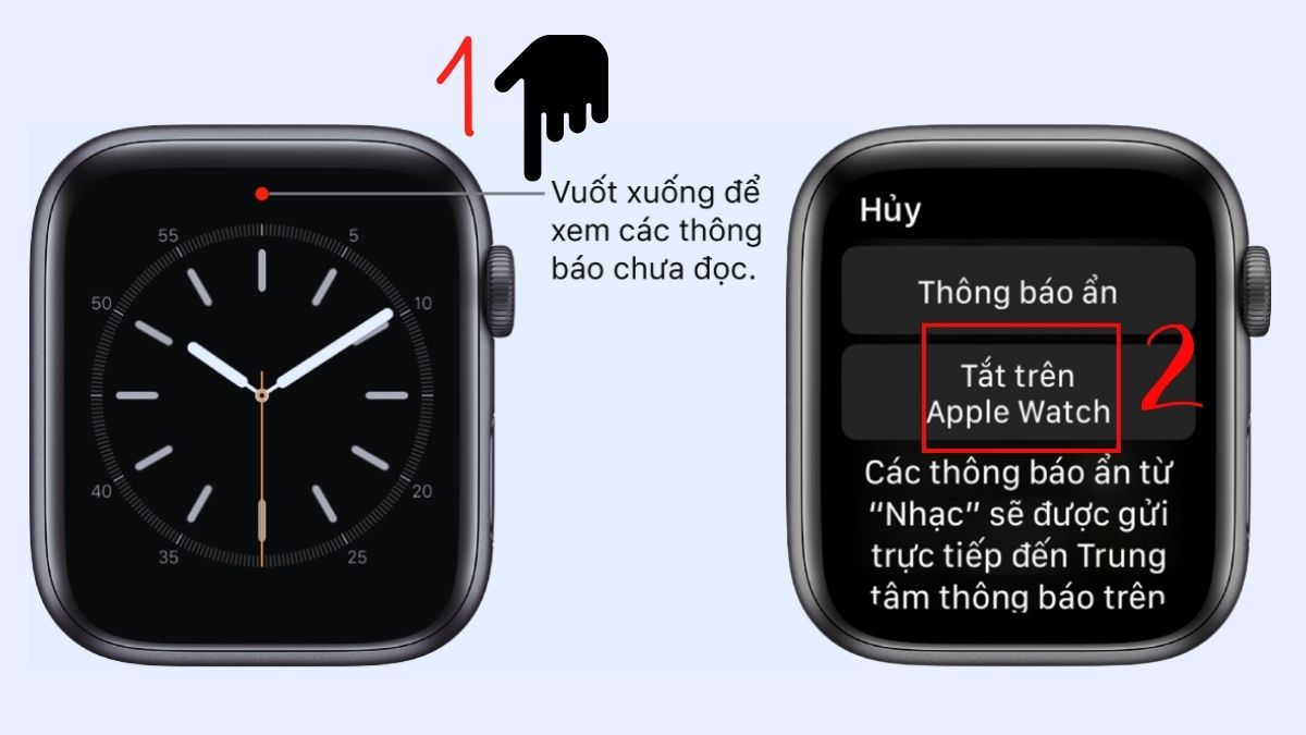 Vuốt màn hình để chọn tắt ứng dụng là cách tắt âm thông báo apple watch trực tiếp.