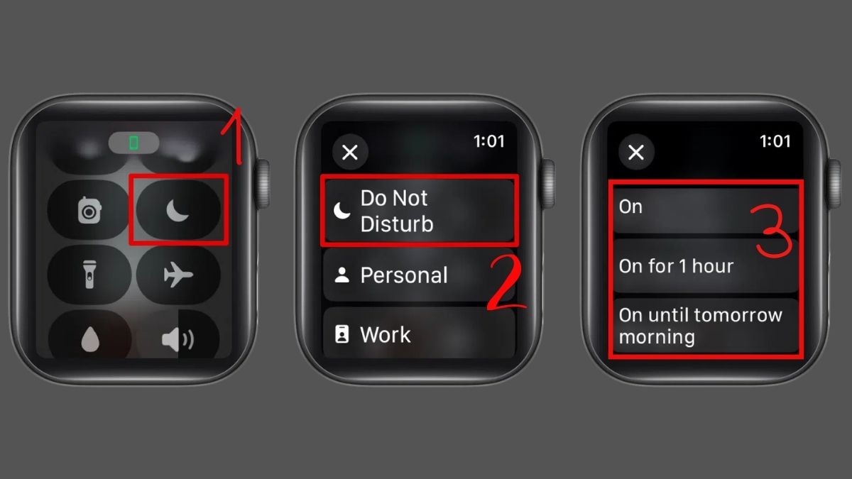Chế độ Do Not Disturb hỗ trợ cách tắt âm thông báo apple watch trong thời gian ngắn.