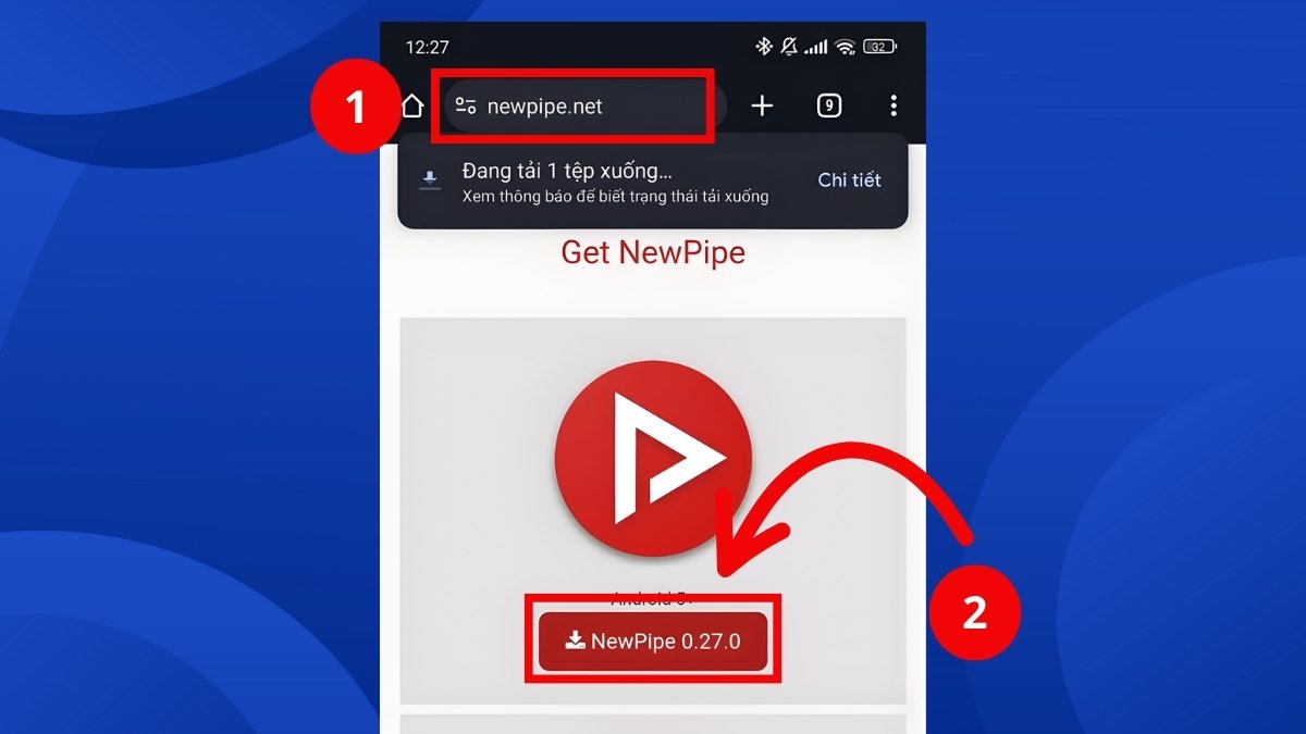 Tải app NewPipe - giải pháp cho việc làm sao để vừa nghe youtube vừa lướt web.