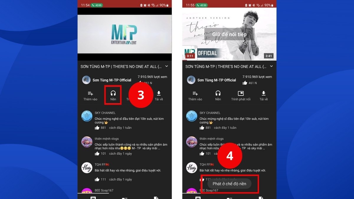 Kích hoạt chế độ Nền trên NewPipe để nghe âm thanh video khi thoát ứng dụng.