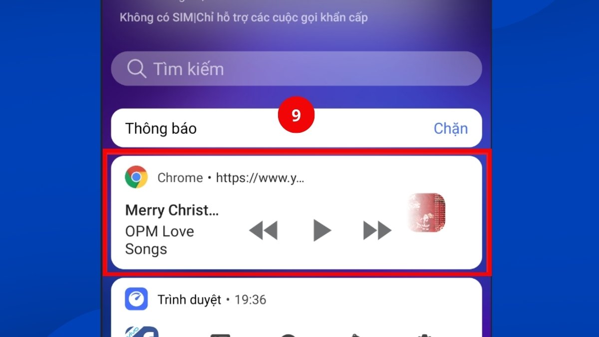 Điều khiển trình phát nhạc trên thanh thông báo để nghe youtube ngoài màn hình khóa.