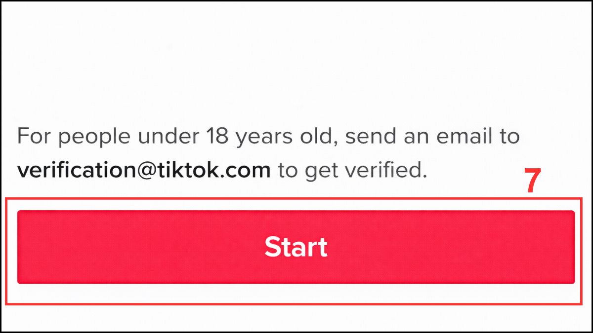 Khởi động yêu cầu xét duyệt trong cách xác minh tài khoản TikTok của người nổi tiếng.