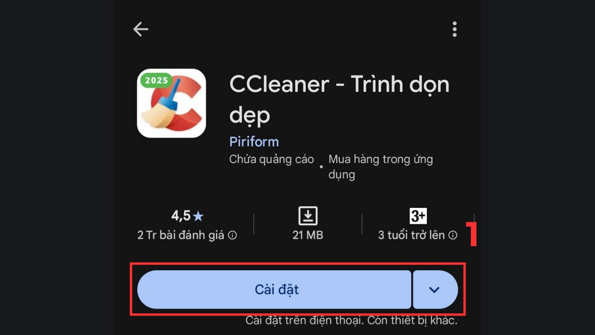 cách xoá ứng dụng trên điện thoại samsung bằng công cụ bên thứ ba, tải CCleaner để gỡ cài đặt phần mềm
