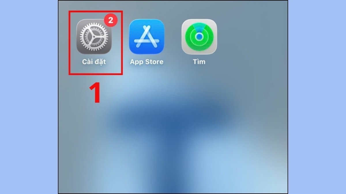 Biểu tượng cài đặt trên iOS giúp thực hiện điện thoại bị nhiễm virus cách khắc phục triệt để.