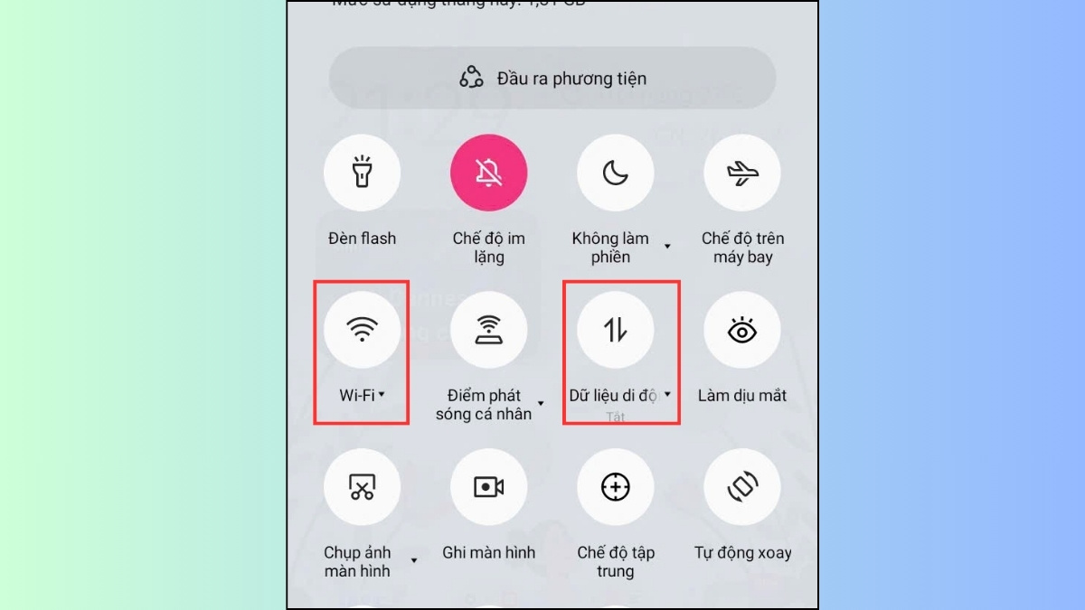 Ngắt kết nối mạng là cách xử lý điện thoại bị nhiễm virus để ngăn chặn mã độc gửi dữ liệu.