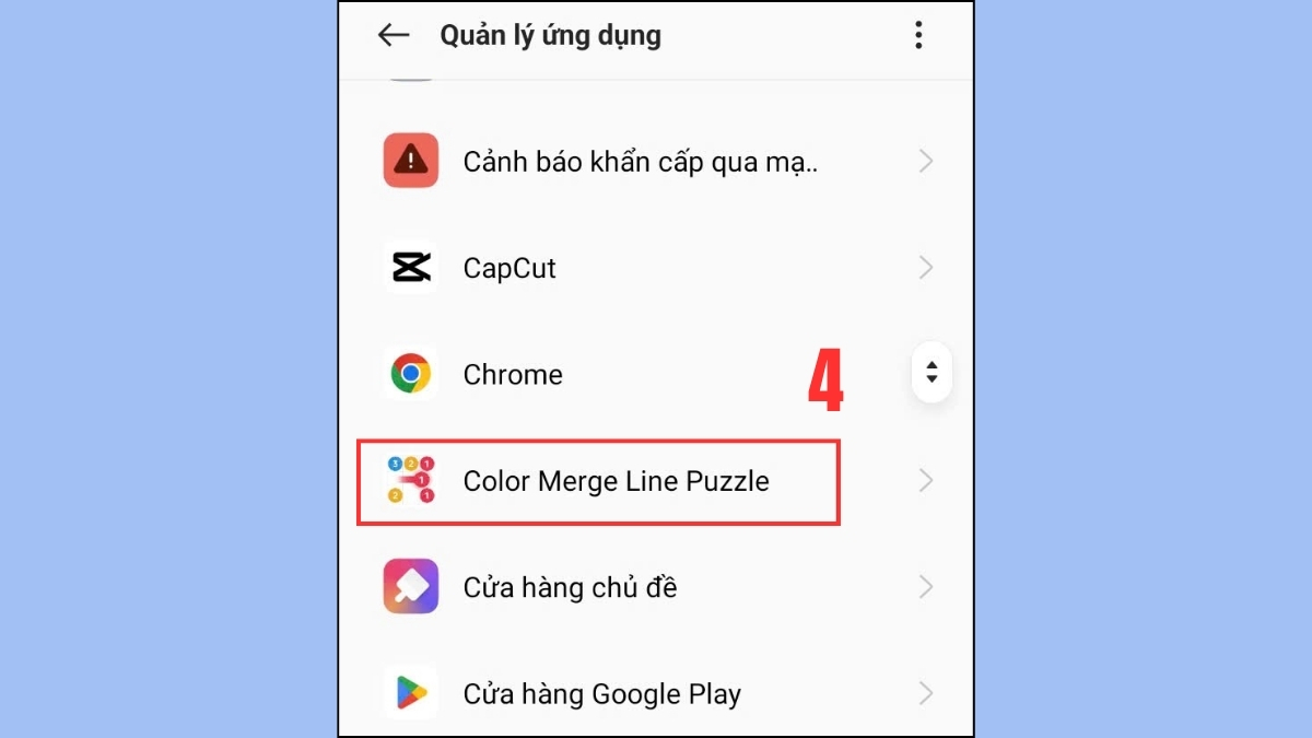 Xác định ứng dụng lạ trong danh sách là cách xử lý điện thoại nhiễm virus hiệu quả nhất.