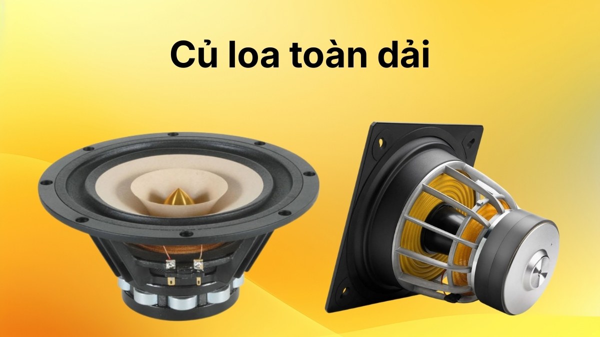 Củ loa fullrange tái tạo toàn dải tần mang lại trải nghiệm âm thanh liền mạch tự nhiên.