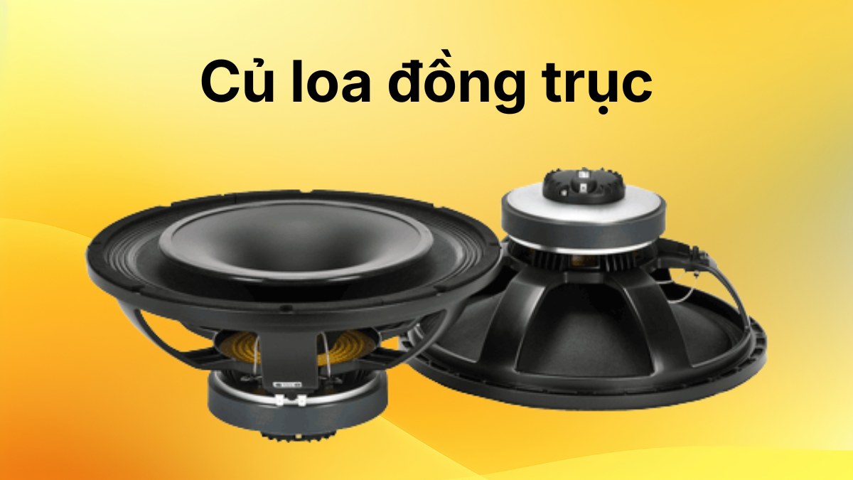 Thiết kế củ loa đồng trục giúp các dải âm phát ra từ một tâm thống nhất.