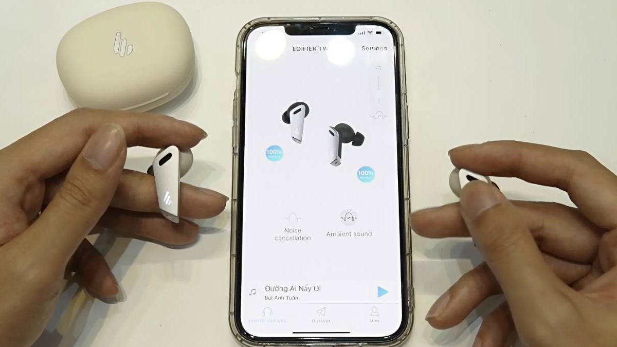 Hướng dẫn điều khiển cảm ứng sau khi thực hiện cách kết nối tai nghe edifier.