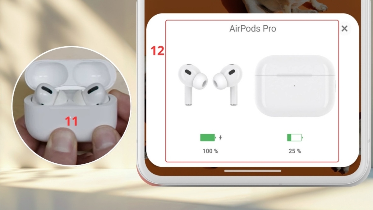 Thông số pin hiển thị chi tiết giúp người dùng nhận biết tai nghe bluetooth đầy pin.