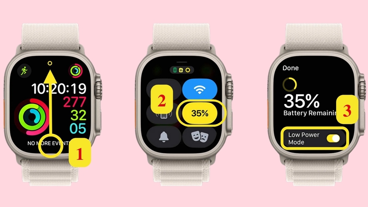 Bật chế độ tiết kiệm pin apple watch thông qua mục Nguồn điện thấp.