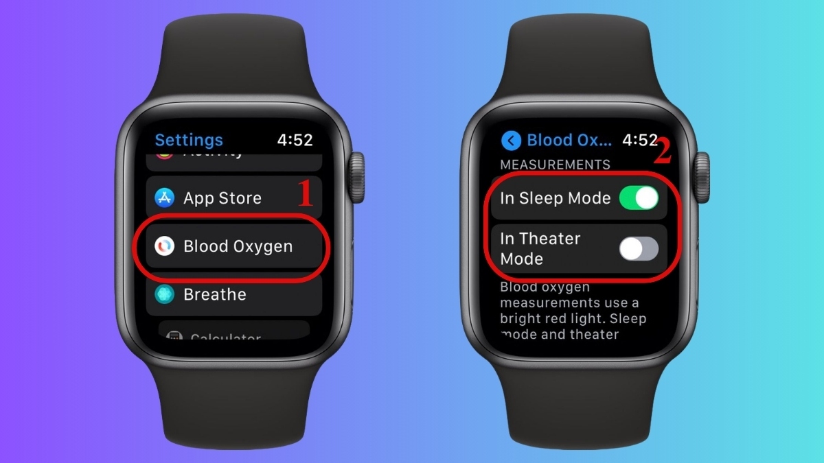 Vô hiệu hóa đo Oxy trong máu nhằm tiết kiệm pin cho apple watch tốt nhất.