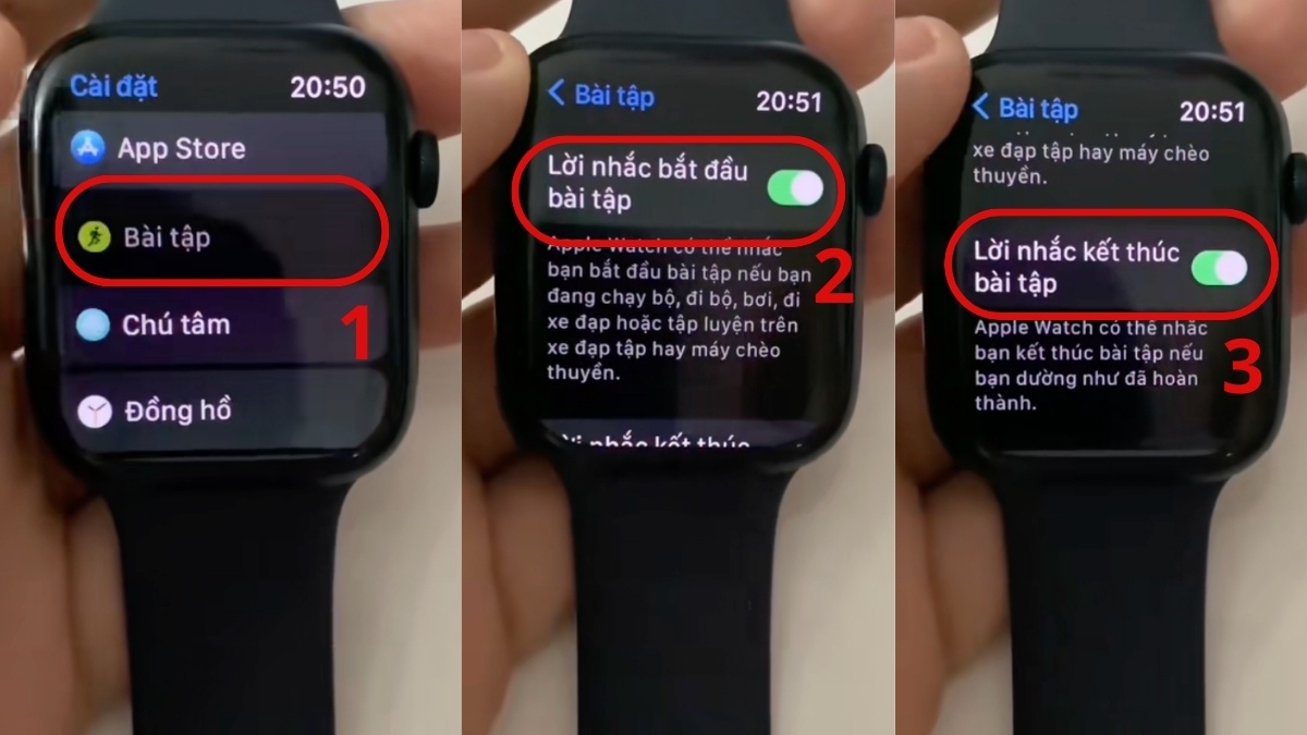 Tắt lời nhắc bài tập tự động trong cách tiết kiệm pin apple watch.