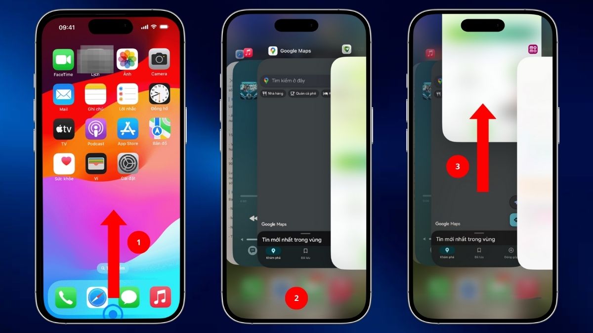 Tắt các ứng dụng chạy ngầm trên iPhone không có nút Home để giảm tình trạng camera trước bị mờ.