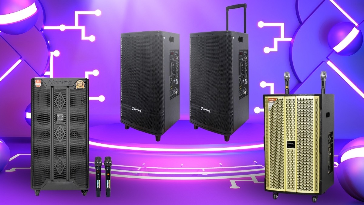 Mẫu loa kéo di động hiện đại hỗ trợ cách chỉnh loa kéo Arirang dễ dàng.