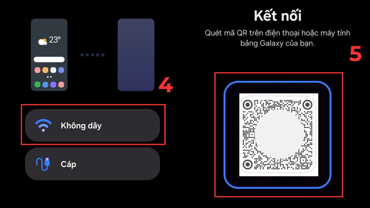 Kết nối không dây bằng mã QR để chuyển tin nhắn từ Android sang Android
