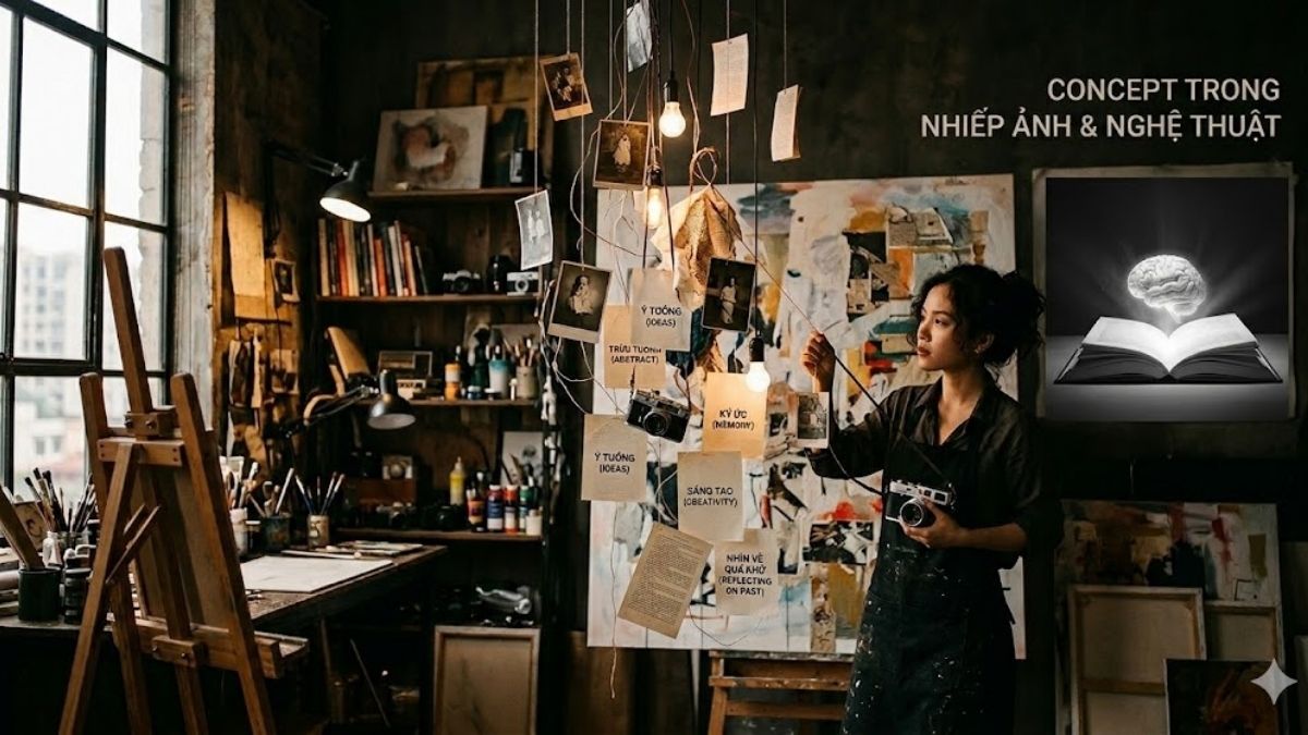 Nghệ sĩ định hình concept là gì trong chụp ảnh thông qua các ý tưởng và thông điệp nghệ thuật.