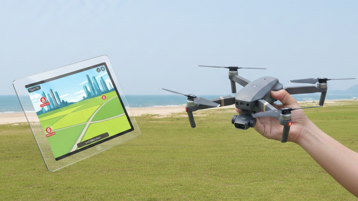 Sử dụng bản đồ ứng dụng để biết cách tìm flycam bị mất qua tọa độ GPS.