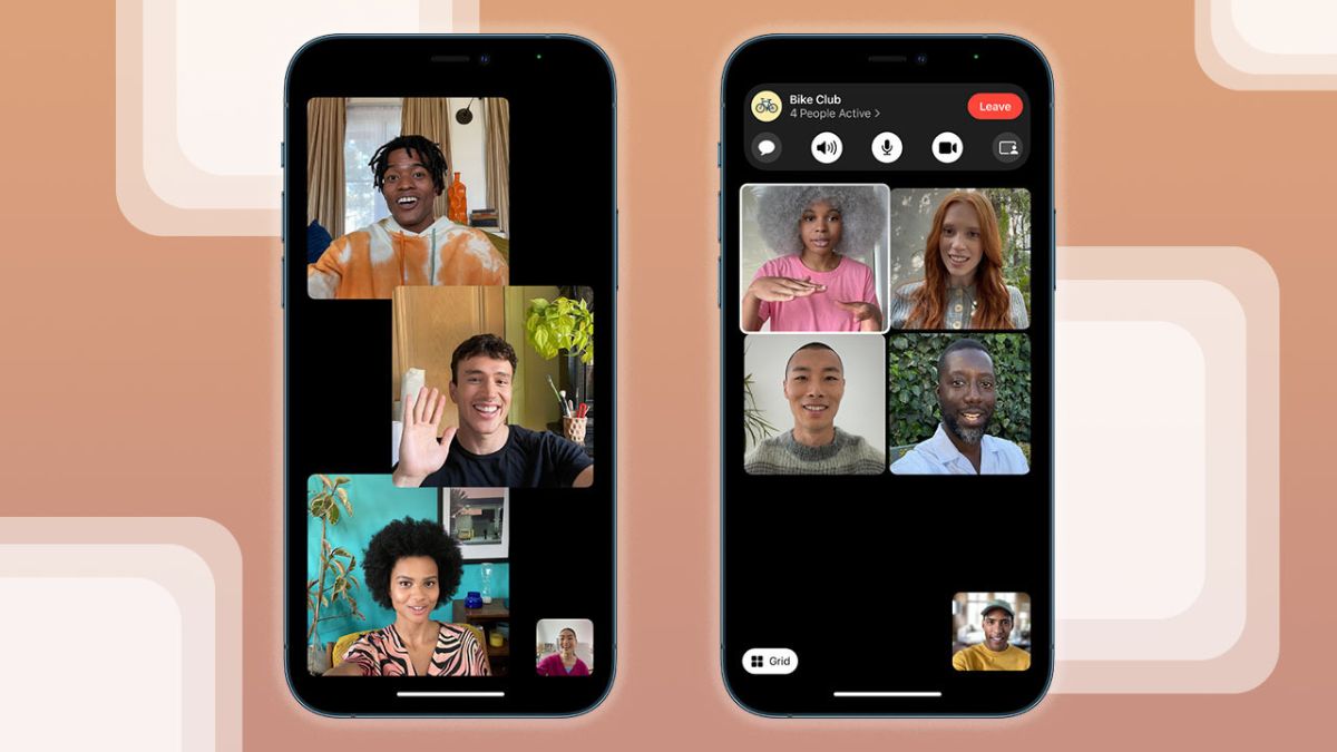 Ảnh chụp màn hình so sánh các ứng dụng thay thế Facetime Android, bao gồm tính năng chia sẻ màn hình FaceTime và gọi video call nhóm.