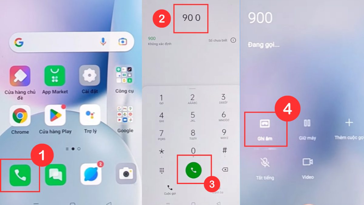 hướng dẫn ghi âm cuộc gọi trên oppo thủ công bằng cách nhấn nút ghi âm trong cuộc gọi