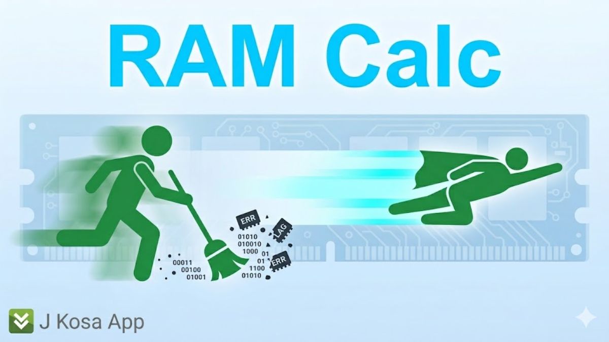 Sử dụng app giải phóng RAM Android RAM Calc để tối ưu hóa bộ nhớ tạm