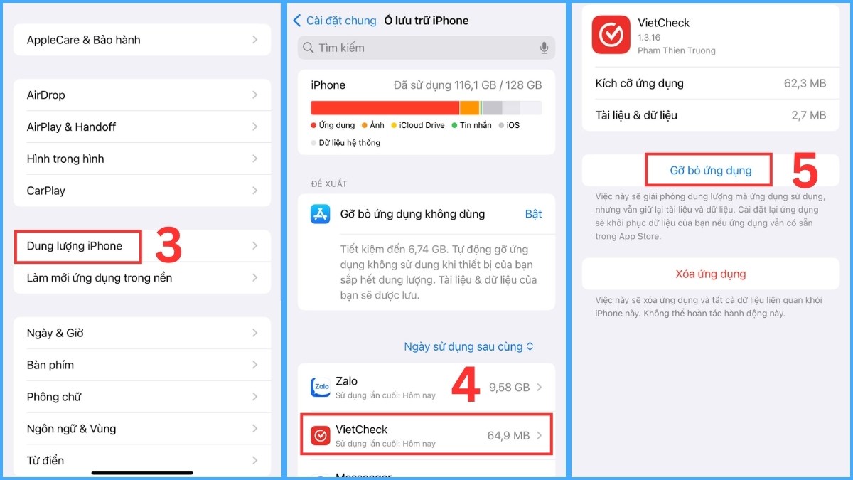 Gỡ bỏ ứng dụng gây xung đột làm iphone 11 không lên màn hình