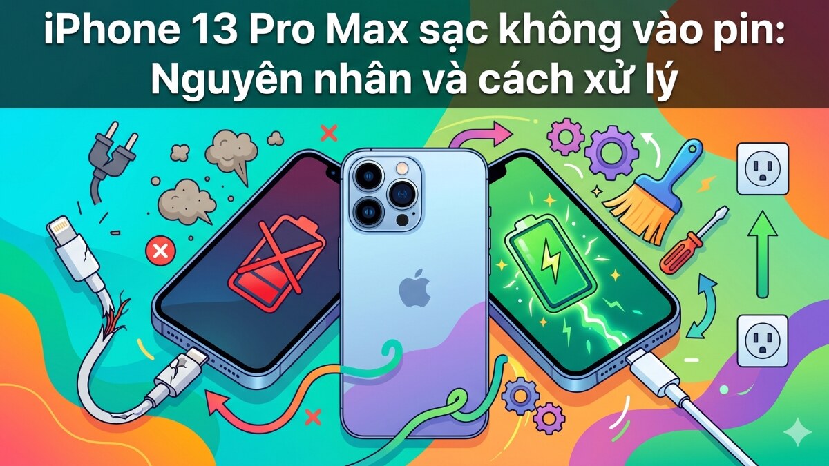 iPhone 13 Pro Max sạc không vào pin: Nguyên nhân và cách xử lý