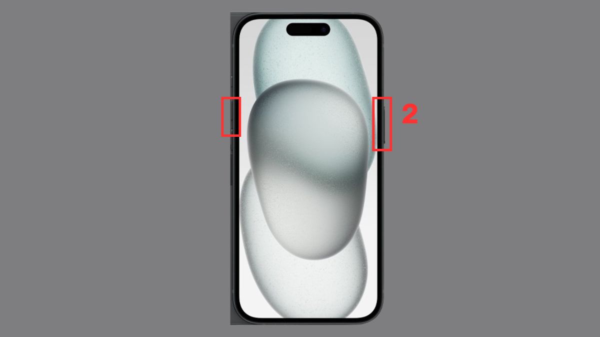 Thao tác nhấn nút nguồn và giảm âm lượng để đưa iPhone vào chế độ DFU sửa lỗi màn hình bị xanh lá cây iphone.