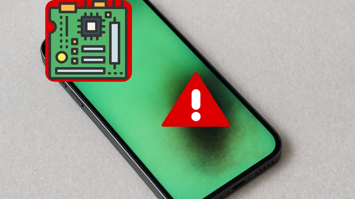 Hỏng bo mạch chủ (mainboard) là nguyên nhân khiến màn hình bị xanh lá cây iphone.