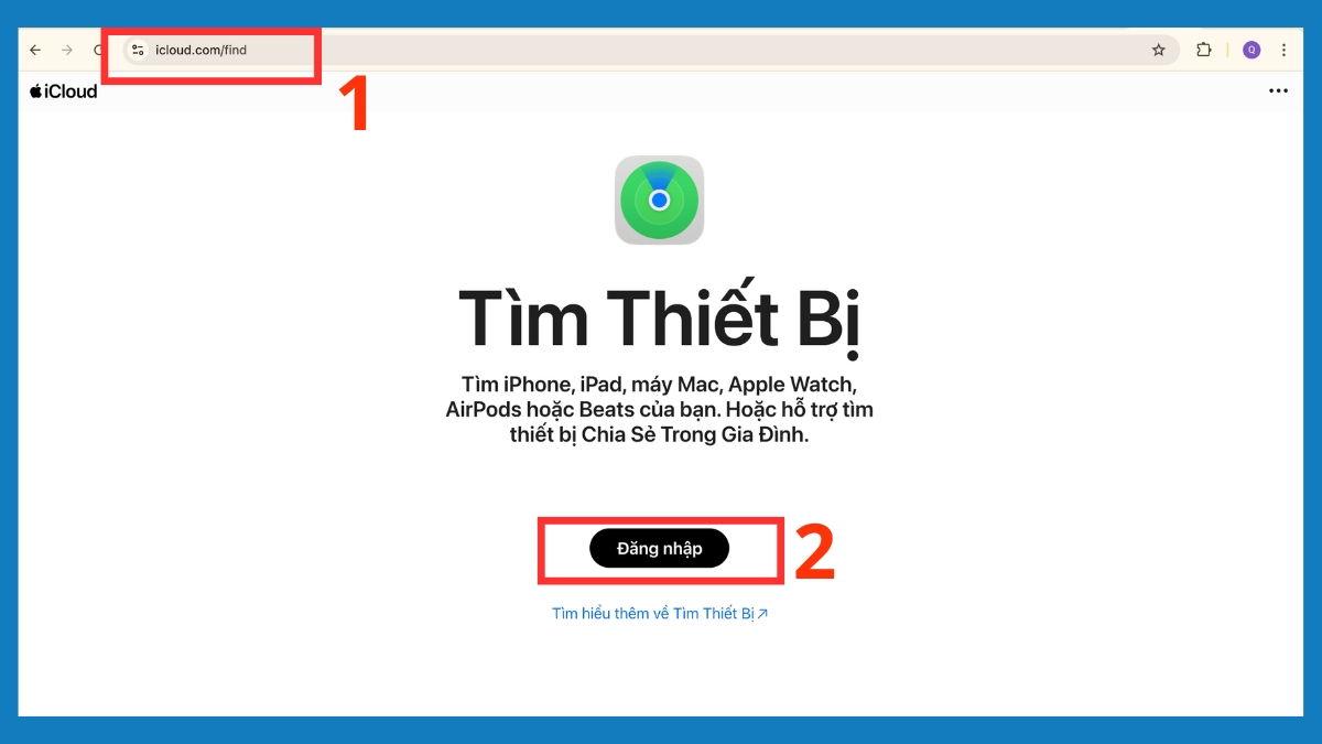 Liên hệ chủ cũ đăng nhập iCloud.com để gỡ lỗi iphone bị dính icloud từ xa.