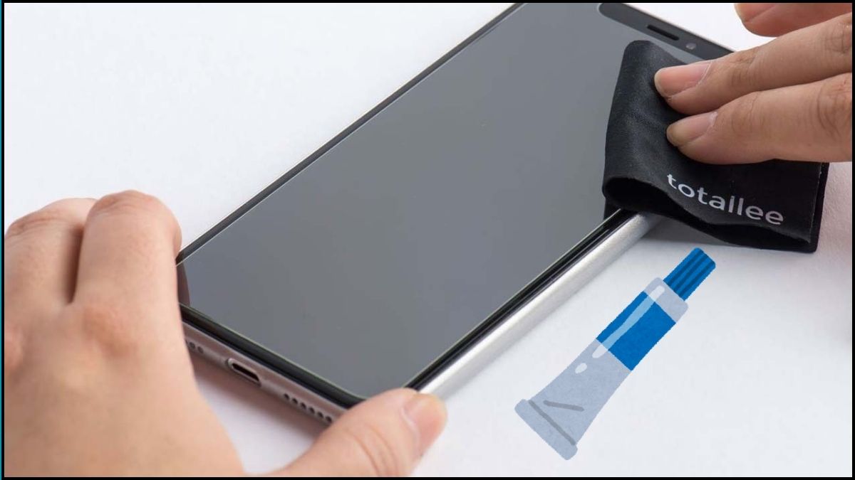 Dán lại keo viền màn hình để khắc phục lỗi điện thoại iphone x bị hở màn hình.