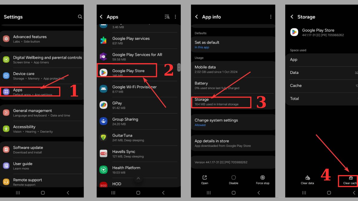 cách khắc phục lỗi không tải được Zalo trên CH Play xóa cache
