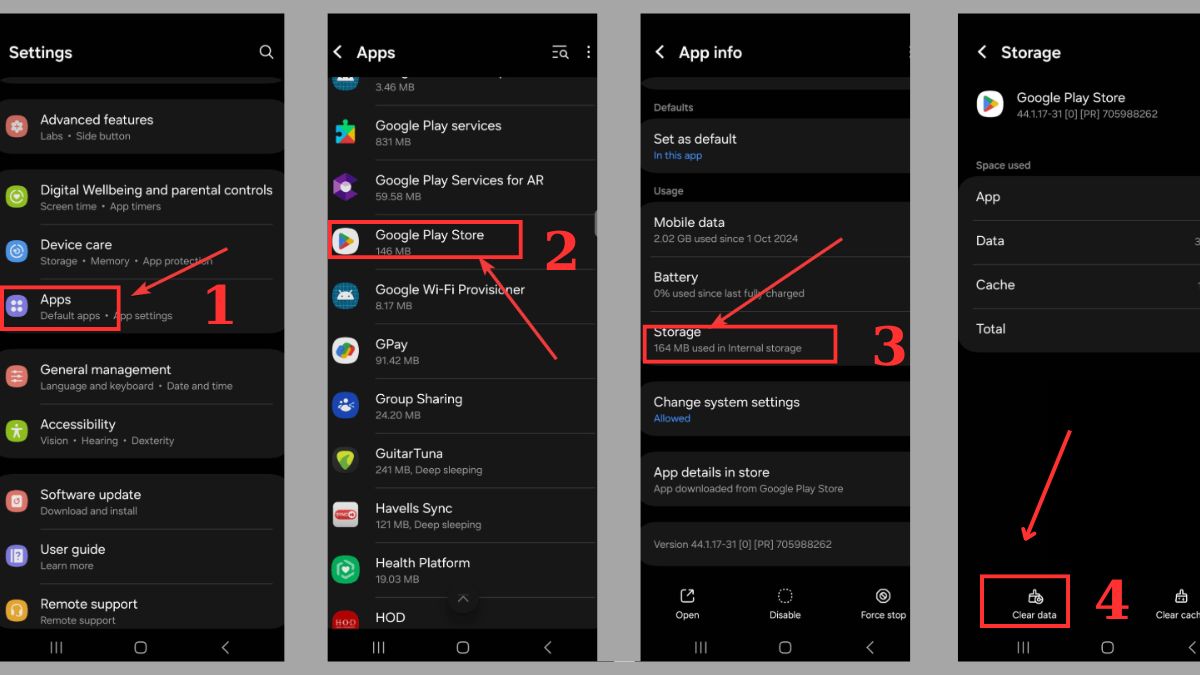 không tải được Zalo trên CH Play vì bộ nhớ đầy, chọn Clear Data