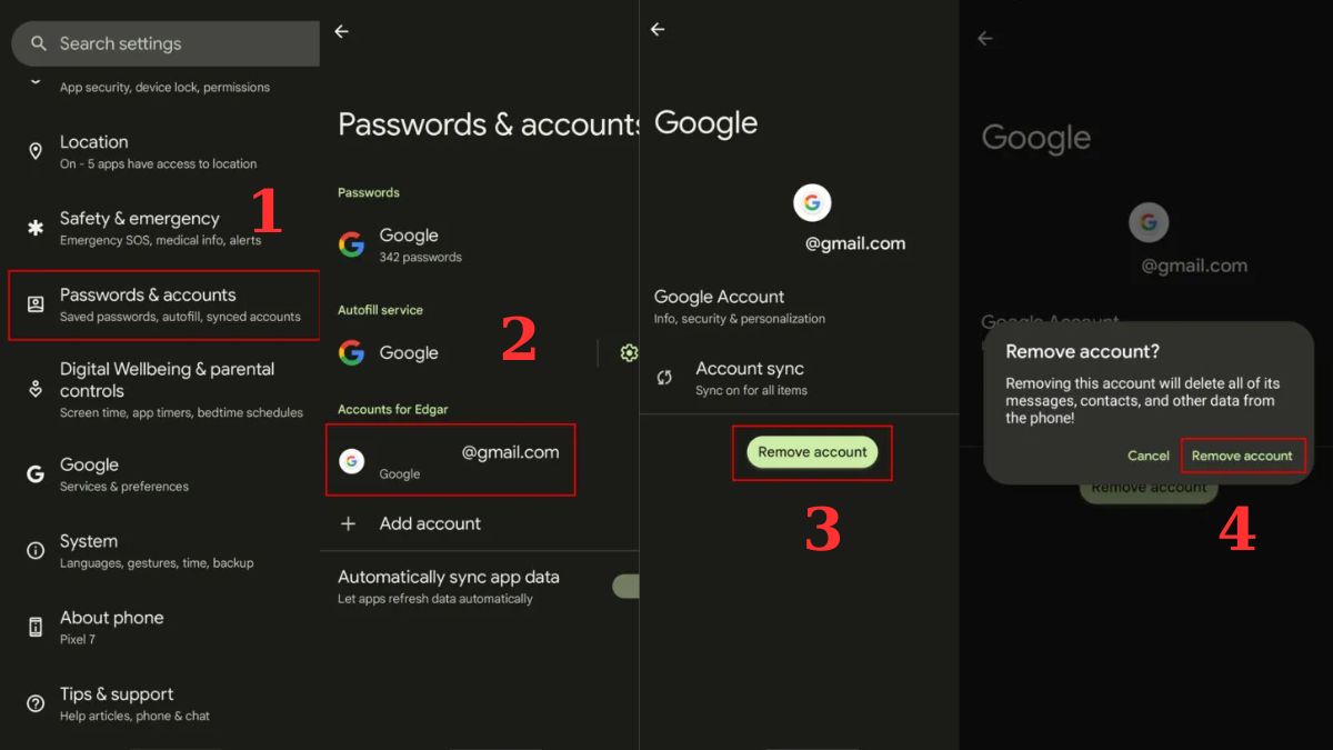 ứng dụng CH Play gặp lỗi thử xóa tài khoản Google