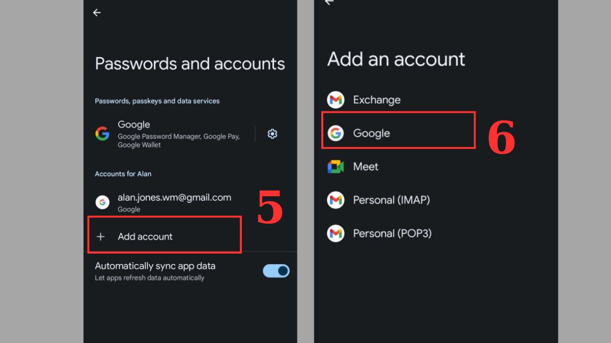 cách thêm lại tài khoản Google khi không tải được Zalo từ CH Play