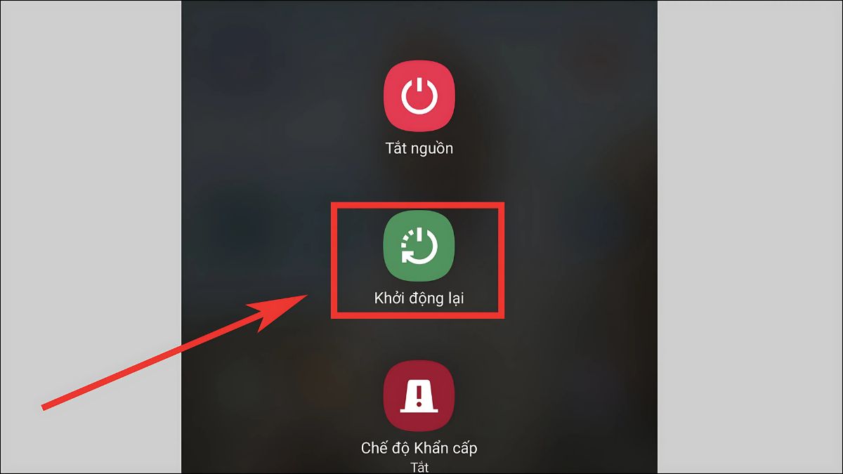 Khởi động lại thiết bị là bước cơ bản để sửa lỗi thanh toán Google Play hoặc khắc phục lỗi phương thức thanh toán bị từ chối CH Play