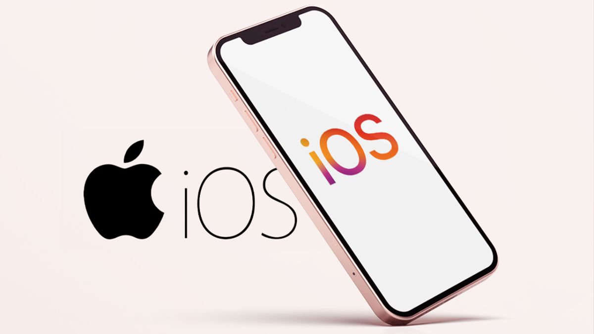 Hình ảnh iPhone hiển thị logo iOS, gợi ý lỗi tìm nạp dữ liệu trên Facebook iPhone có thể do hệ điều hành iOS.