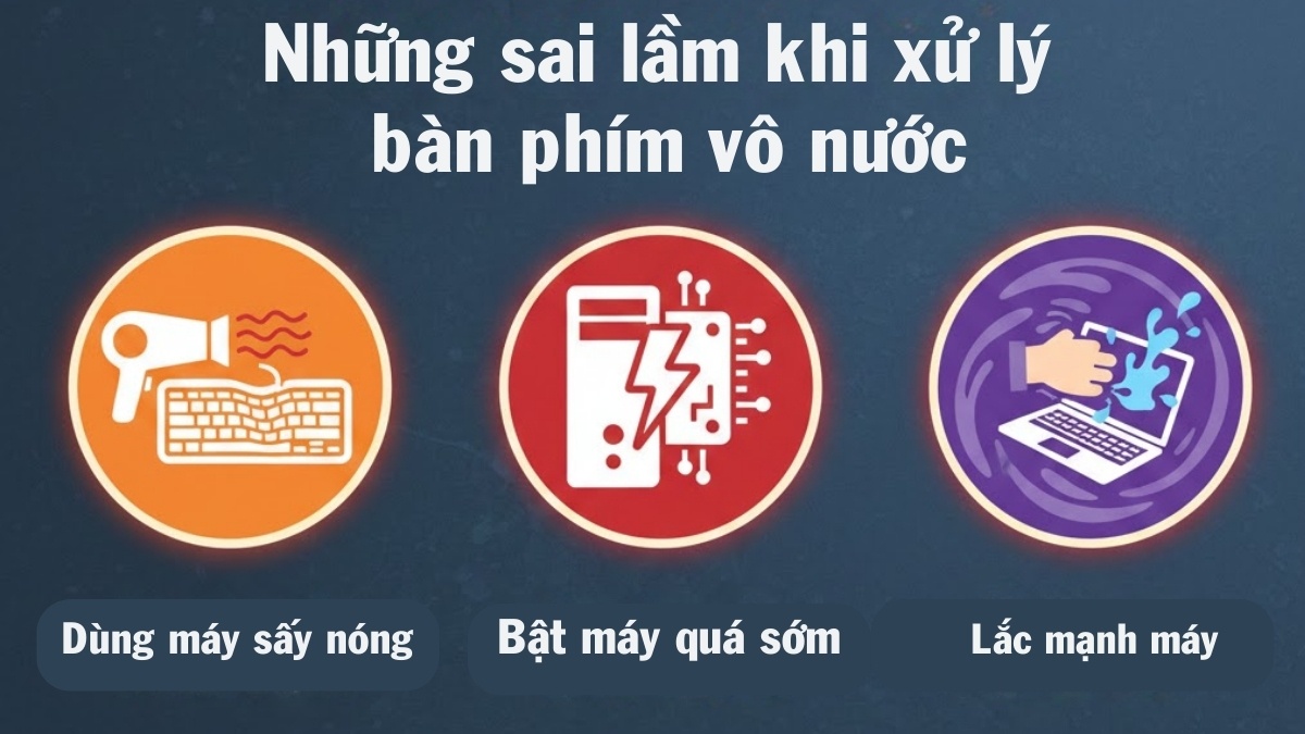 Giải đáp sấy bàn phím laptop bằng máy sấy có nên không và các sai lầm cần tránh.