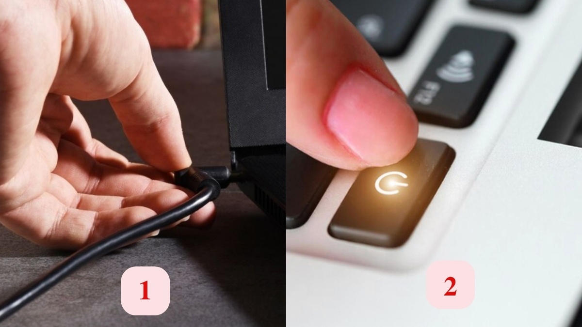 Ngắt nguồn điện khẩn cấp khi bị đổ nước vào bàn phím laptop để tránh đoản mạch.