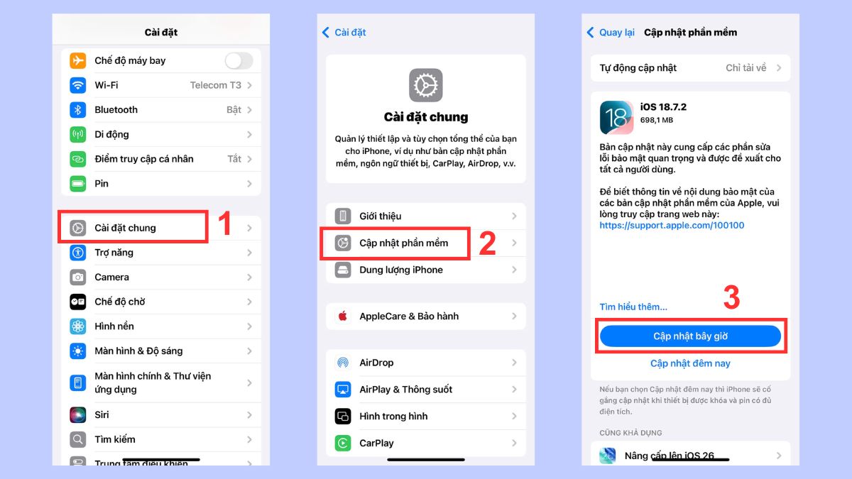 Chọn Cài đặt chung để kiểm tra lỗi loa iphone bị nhỏ