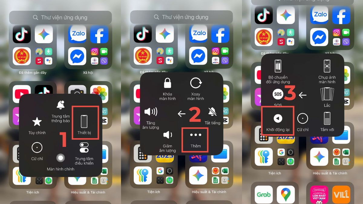 Khởi động lại iPhone qua nút Home ảo, cách đơn giản để khắc phục loa bị rè iphone.