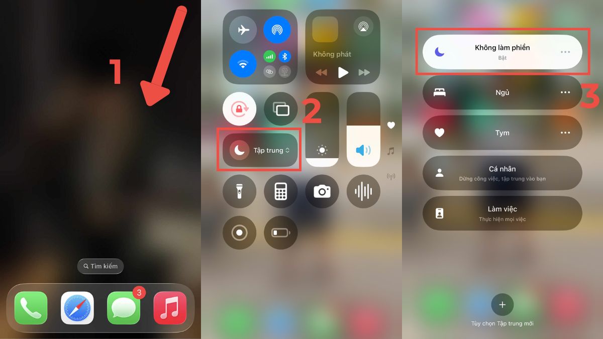 Tắt chế độ Không làm phiền để loại bỏ giới hạn âm thanh khi loa bị rè iphone.