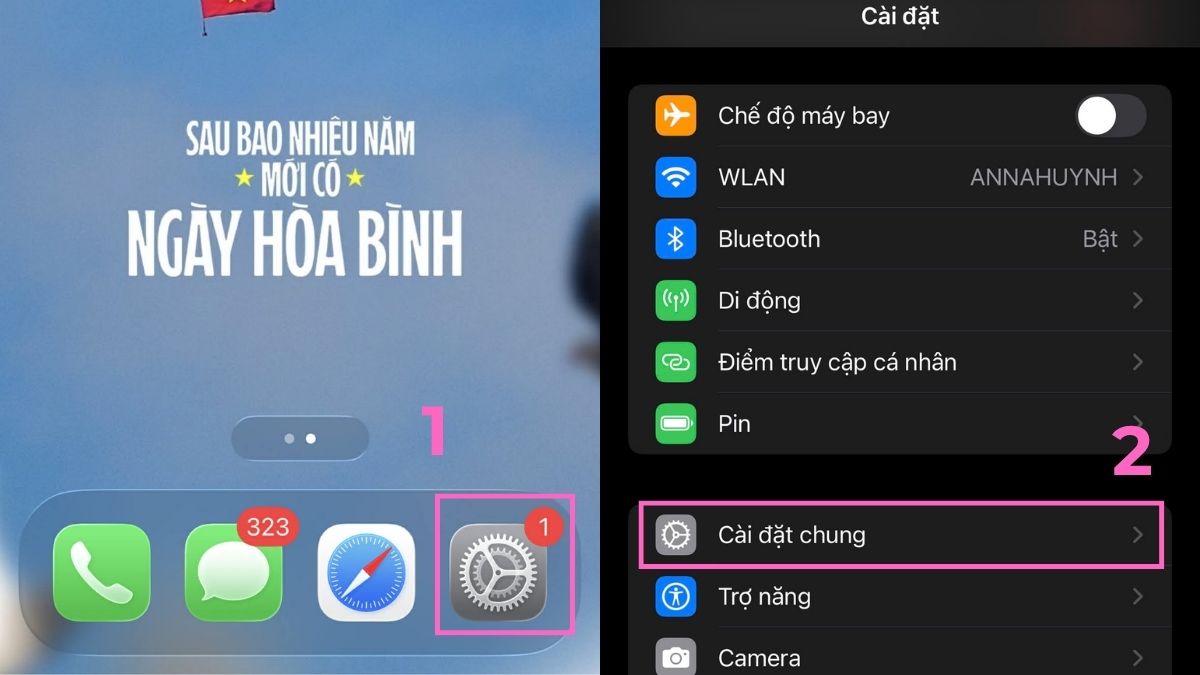 Vào Cài đặt chung để Đặt lại tất cả cài đặt, giúp khắc phục màn hình bị lưu ảnh do lỗi hệ thống.