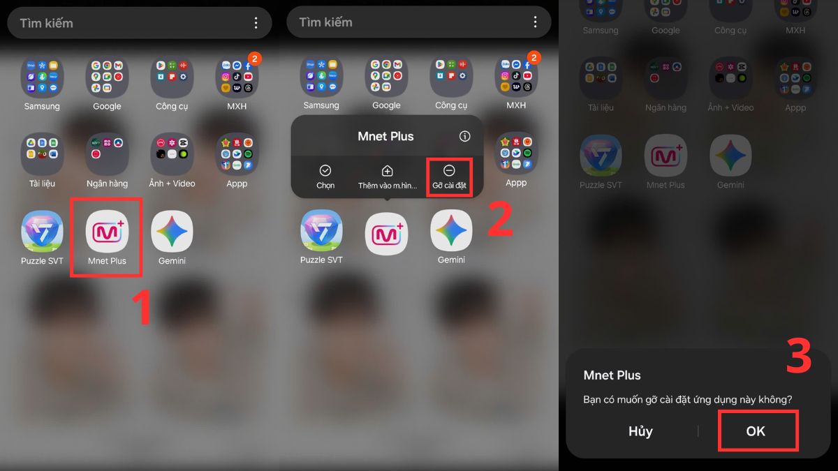 Gỡ bỏ ứng dụng gây lỗi màn hình samsung bị nhấp nháy