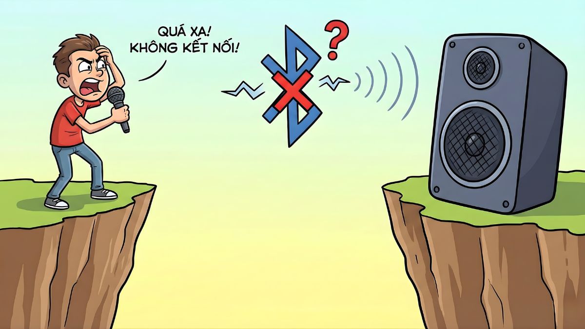 Giữ khoảng cách phù hợp giúp sửa lỗi micro không nhận tín hiệu hiệu quả.