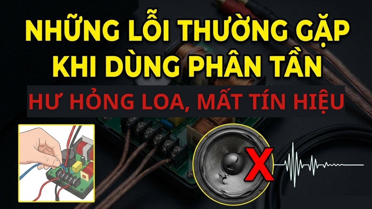 Các lỗi phổ biến thường gặp khi sử dụng và lắp đặt phân tần cho loa tại nhà.