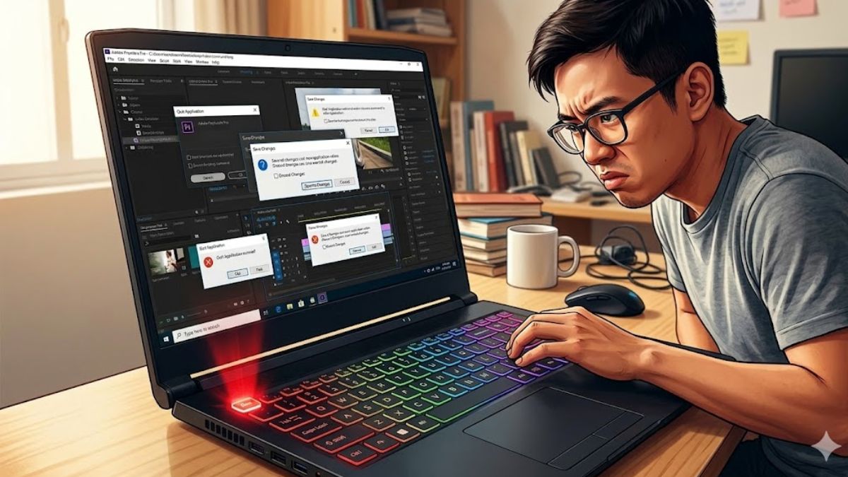 Người dùng lo lắng khi lỗi phím Esc laptop gây ra nhiều thông báo lỗi ứng dụng.